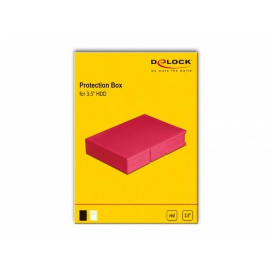 Funda Delock Caja de protección 3.5? roja