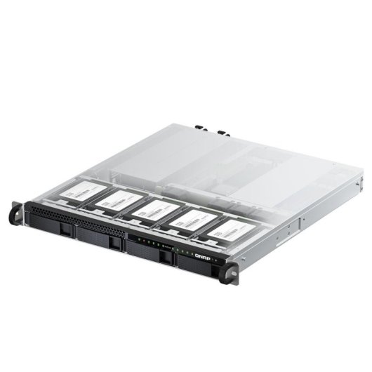 Servidor NAS rack 1U QNAP Xeon E-2334 16GB DDR4 9 baias 10GbE QuTS hero