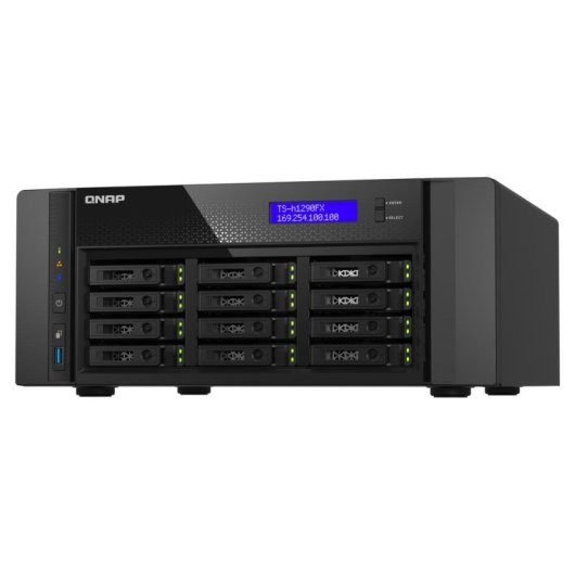 Servidor NAS torre QNAP 12 bahías U.2 NVMe/SATA, AMD EPYC 8 núcleos, 64GB DDR4 ECC, 25GbE, QuTS hero
