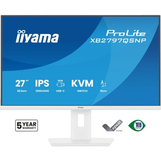 Monitor iiyama ProLite XB2797QSNP-W1 27" Quad HD 75Hz IPS USB-C Höhenverstellbar