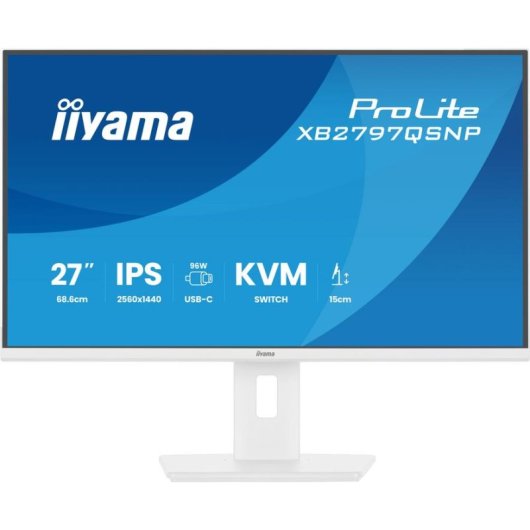 Monitor iiyama ProLite XB2797QSNP-W1 27" Quad HD 75Hz IPS USB-C Höhenverstellbar