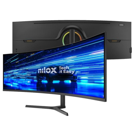 Monitor Nilox NXM49CRVDC2 49" Dual QHD 165Hz VA Curvo Altavoces Ajuste altura