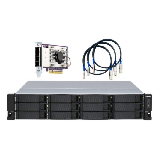 Caja PC QNAP TL-R1200S-RP Rack 2U Metallo Nero Grigio Hot-swap SATA