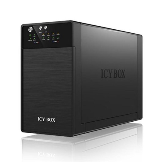 Caja PC ICY BOX IB-RD3620SU3 Desktop Alumínio Preto com Ventoinha USB eSATA