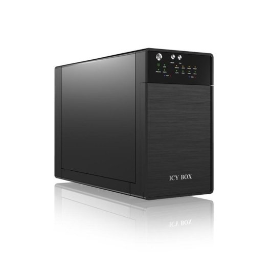 Caja PC ICY BOX IB-RD3620SU3 Desktop Alumínio Preto com Ventoinha USB eSATA