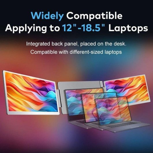 Monitor FOPO S10 15,6" IPS FullHD 60Hz Doble Pantalla Plegable USB-C Mini HDMI brillo ajustable