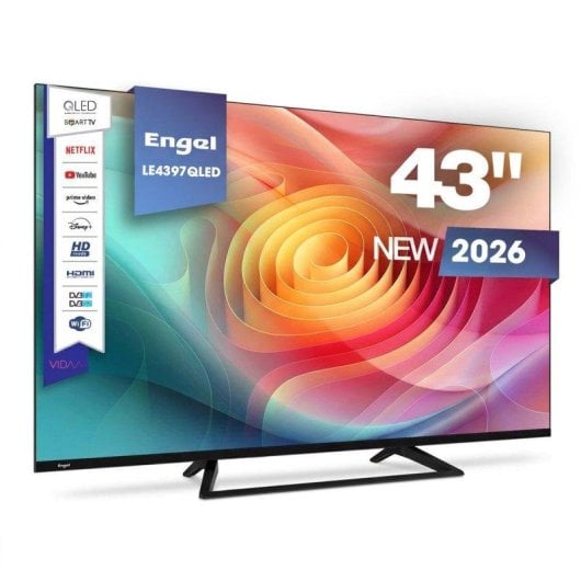 TV Engel QLED LE4397QLED 43" Full HD 60Hz Smart TV VIDAA Dolby Digital
