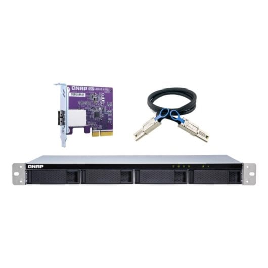 Caja PC QNAP TL-R400S Rack 1U Alluminio Nero e Grigio Hot-swap SATA