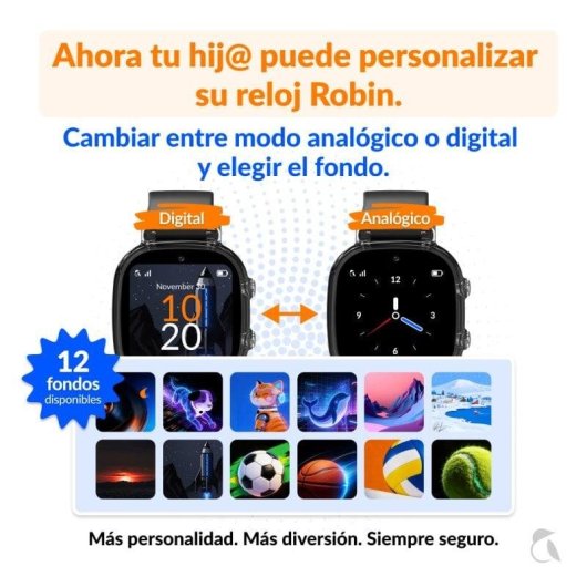 Robin K2 Relógio GPS Crianças Chamadas SIM Preactivada Sem Redes Sociais Azul