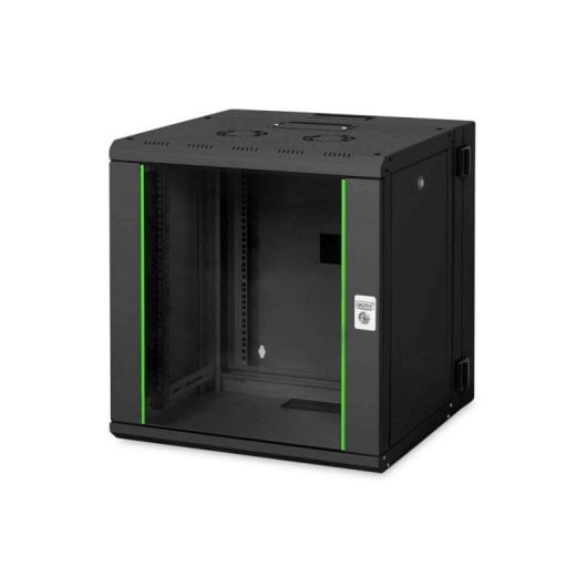 Armadio Rack Digitus Unique 12U 80kg Nero Acciaio Porta Vetro Sicura