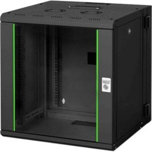 Armadio Rack Digitus Unique 12U 80kg Nero Acciaio Porta Vetro Sicura