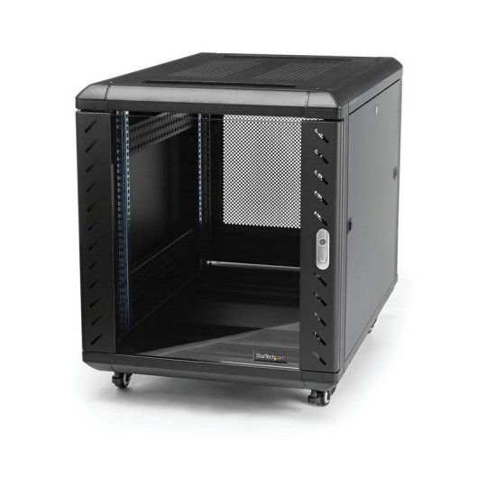 Armario Rack StarTech.com 12U 19" 4 Columnas con Cerradura y Ruedas