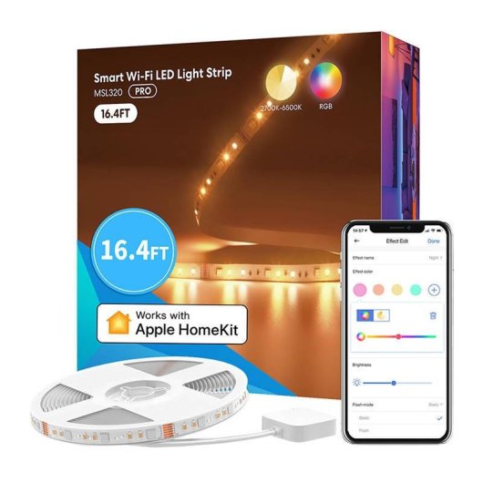 Tira LED intelligente Wi-Fi RGBWW 5m Meross MSL320 HomeKit