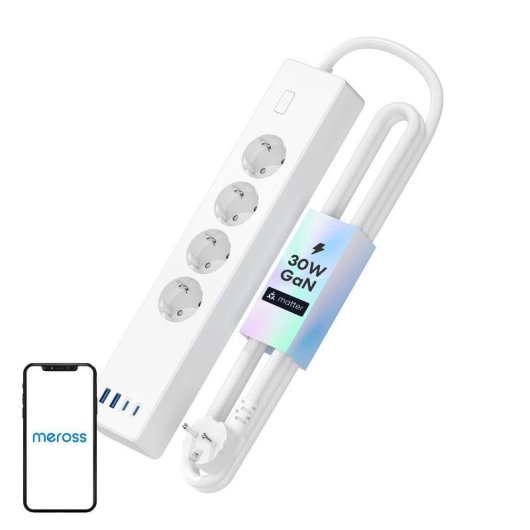 Multipresa Meross MSP844 4 prese 2 USB-A 2 USB-C intelligente con ricarica veloce