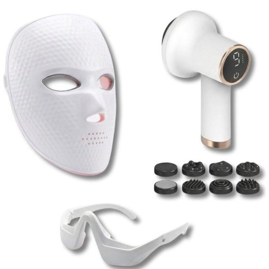 Beauty-Set BODYLIFE Silueta Pro LED-Gesichtsmaske Massagegeraet Anticellulite