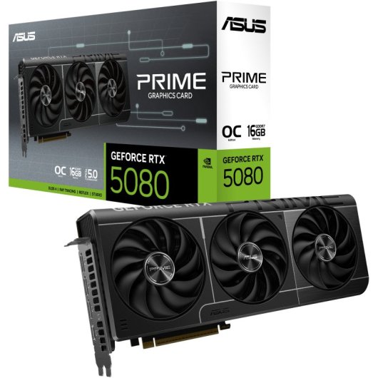 Placa gráfica Asus GeForce RTX 5080 PRIME EVO OC 16GB GDDR7 Reflex 2 RTX AI DLSS4