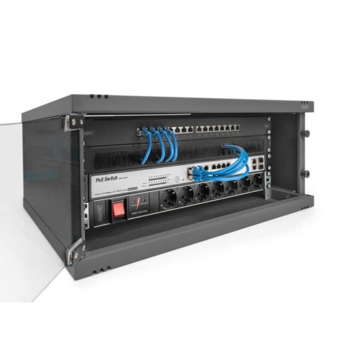 Armadio Rack Digitus SOHO 4U 540x400 mm Nero porta vetro