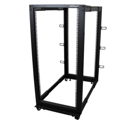 Rack StarTech.com 4POSTRACK25U 25U 4 colunas móvel aço preto