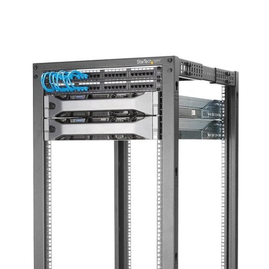 Rack StarTech.com 4POSTRACK25U 25U 4 colunas móvel aço preto