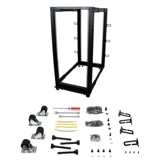 Rack StarTech.com 4POSTRACK25U 25U 4 colunas móvel aço preto