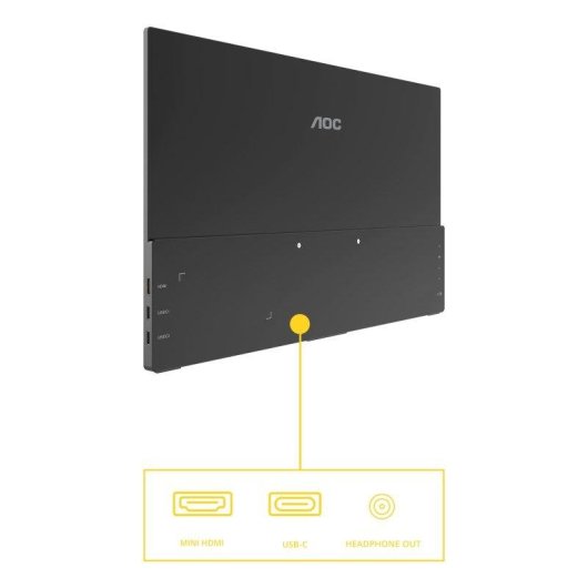 Ecran PC AOC 16T20E2 15,6" Full HD 60Hz IPS Portable USB-C HDMI 4ms