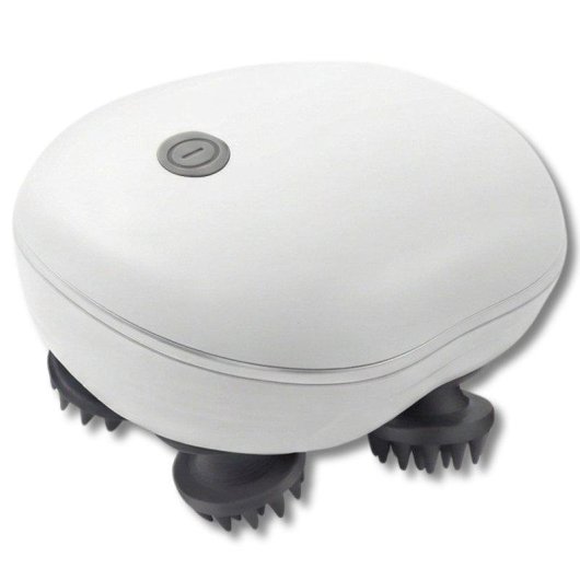 Elektrischer Masseur BODYLIFE 3D 4 Silikonkoepfe Rotes Licht