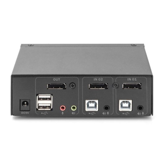 KVM Switch Digitus DS-12851 2x1 DP 4K 60Hz USB Audio