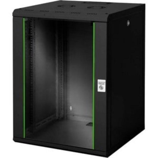 Rackschrank Digitus Unique 16U 600x600 mm 100 kg Stahl Glas Schwarz
