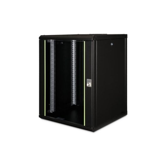 Rackschrank Digitus Unique 16U 600x600 mm 100 kg Stahl Glas Schwarz