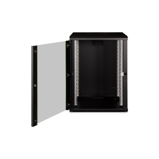 Rackschrank Digitus Unique 16U 600x600 mm 100 kg Stahl Glas Schwarz