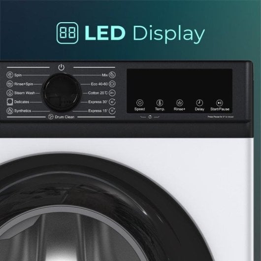 Lavadora Svan SL9404AIDV Carga Frontal 9 Kg 1400 rpm A Blanca Big Door Display Vapor