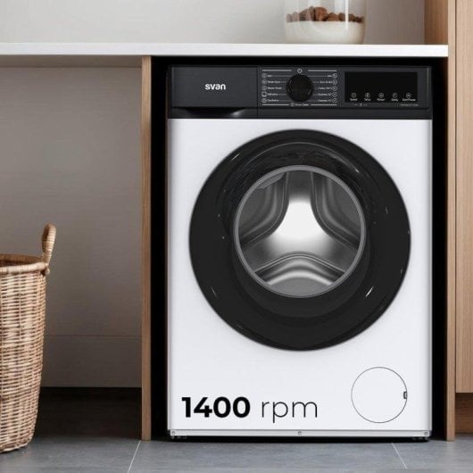 Lavadora Svan SL9404AIDV Carga Frontal 9 Kg 1400 rpm A Blanca Big Door Display Vapor
