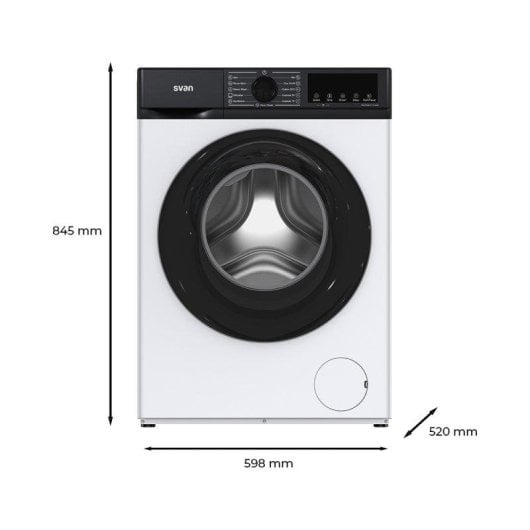 Lavadora Svan SL9404AIDV Carga Frontal 9 Kg 1400 rpm A Blanca Big Door Display Vapor