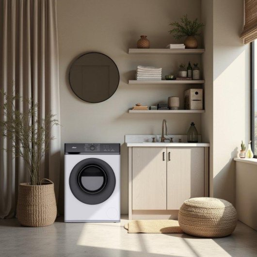 Lavadora Nilson NL6200AI Carga Frontal 6 Kg 1200 rpm A Blanca Vapor Big Door