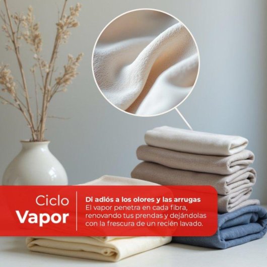 Lavadora Nilson NL6200AI Carga Frontal 6 Kg 1200 rpm A Blanca Vapor Big Door