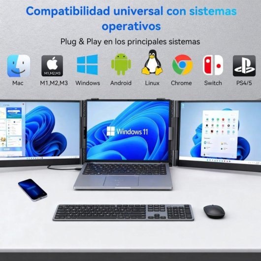 Monitor Blackview DCM6 Pro 14" FullHD IPS 60Hz Ultrafino Altavoz Dual USB-C Soporte extensible