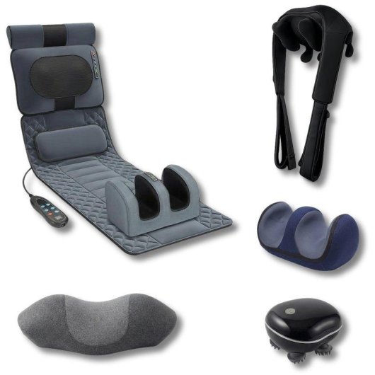 Conjunto de Masaje BODYLIFE Premium Shiatsu Calefactable con Almohada Cervical