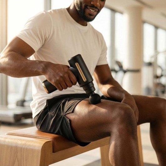 Pistola de Masaje de Percusión BODYLIFE Compacta, 6 Velocidades, 4 Cabezales