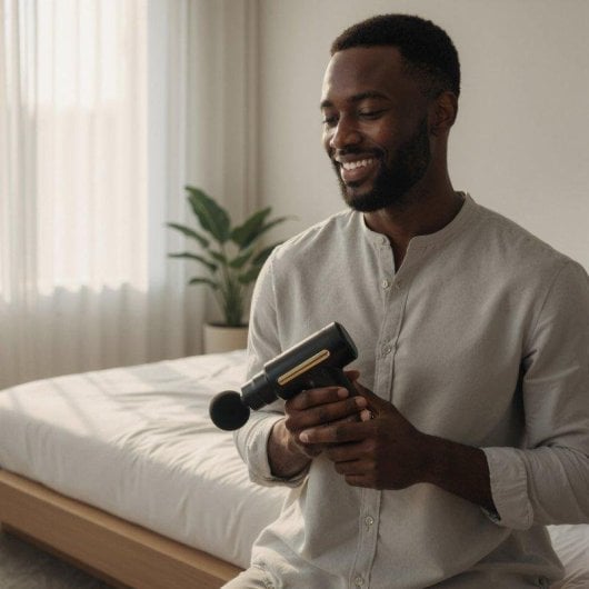 Pistola de Masaje de Percusión BODYLIFE Compacta, 6 Velocidades, 4 Cabezales