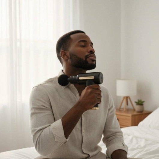 Pistola de Masaje de Percusión BODYLIFE Compacta, 6 Velocidades, 4 Cabezales