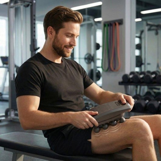 Pistolet de Massage BODYLIFE 9 Vitesses 10 Têtes Lumière Rouge LCD