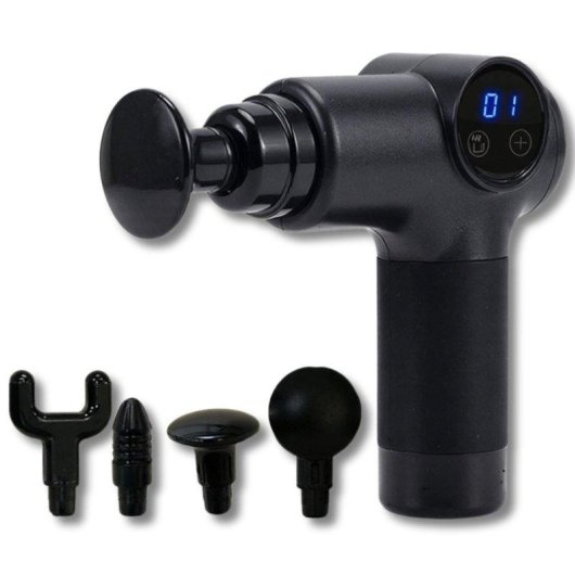 Pistolet de Massage BODYLIFE 8 Vitesses 4 Têtes Profondes