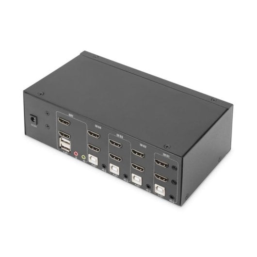 KVM Switch Digitus 4-Port Dual-Display HDMI 4K USB Audio