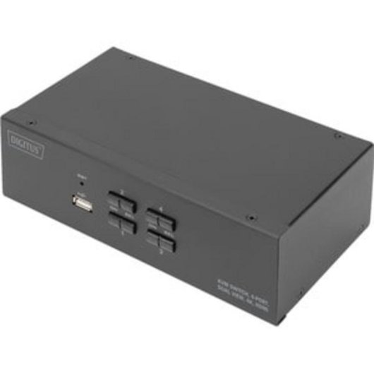KVM Switch Digitus 4-Port Dual-Display HDMI 4K USB Audio