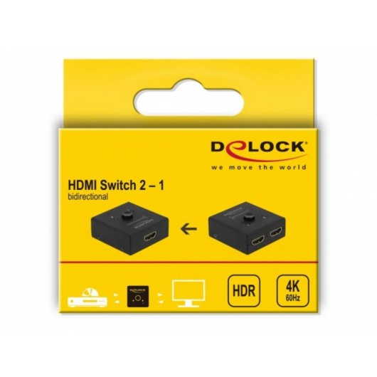 Switch Delock 64072 HDMI Bidirezionale 4K 60 Hz Nero