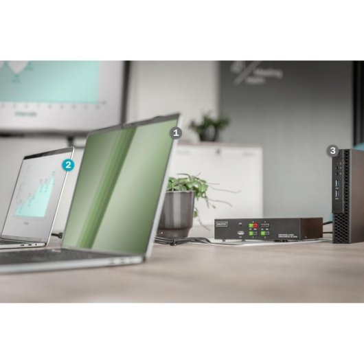 KVM Switch Digitus 4 Port HDMI 4K USB Audio Metall