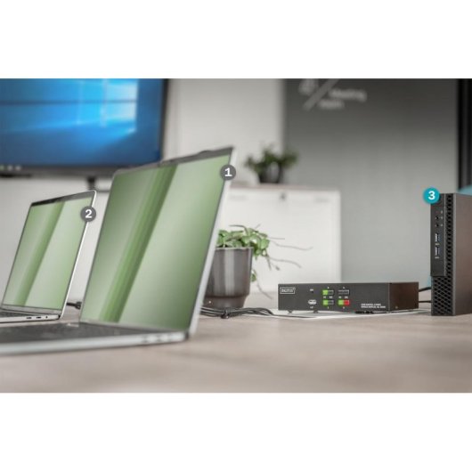 KVM Switch Digitus 4 Port HDMI 4K USB Audio Metall