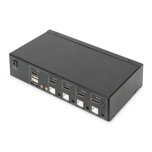 KVM Switch Digitus 4 Port HDMI 4K USB Audio Metall