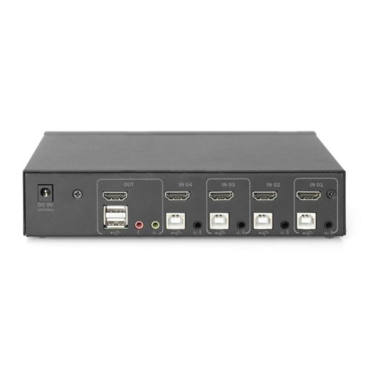 KVM Switch Digitus 4 Port HDMI 4K USB Audio Metall