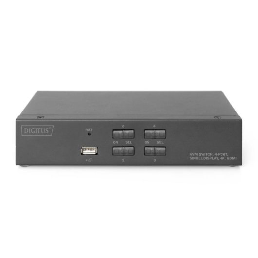 KVM Switch Digitus 4 Port HDMI 4K USB Audio Metall